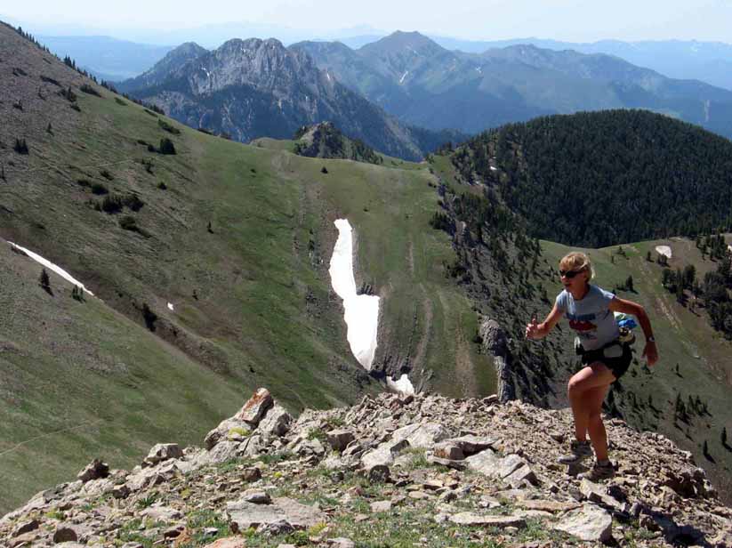 Liz puffing up Hardscrabble